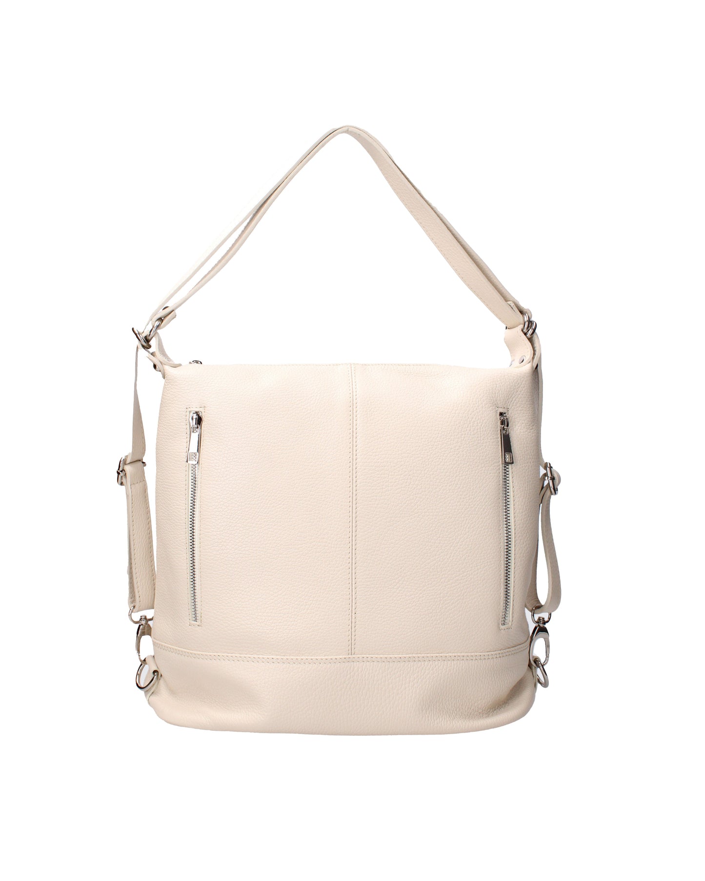 Borsa a spalla convertibile in zaino da donna In Vera pelle | Viola Castellani | VC220713523FBG-D37_LATTE