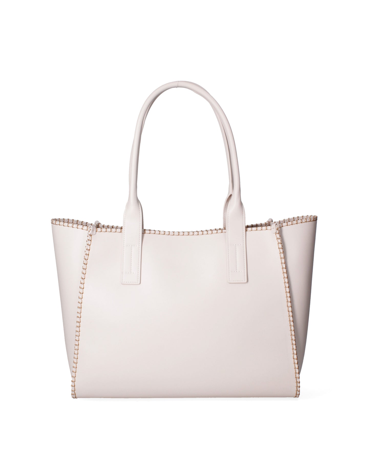 Borsa a spalla da donna 100% recycled leather | Viola Castellani | VC220722523FBG-Latte