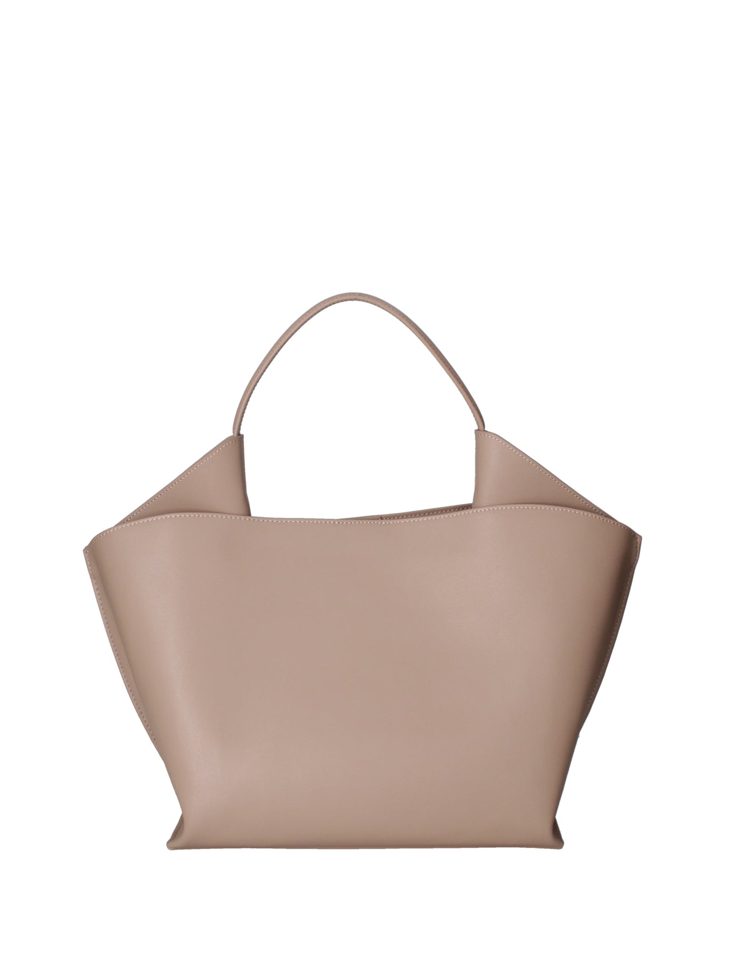 Borsa a mano da donna 100% recycled leather | Viola Castellani | VC220722623FBG-Taupe