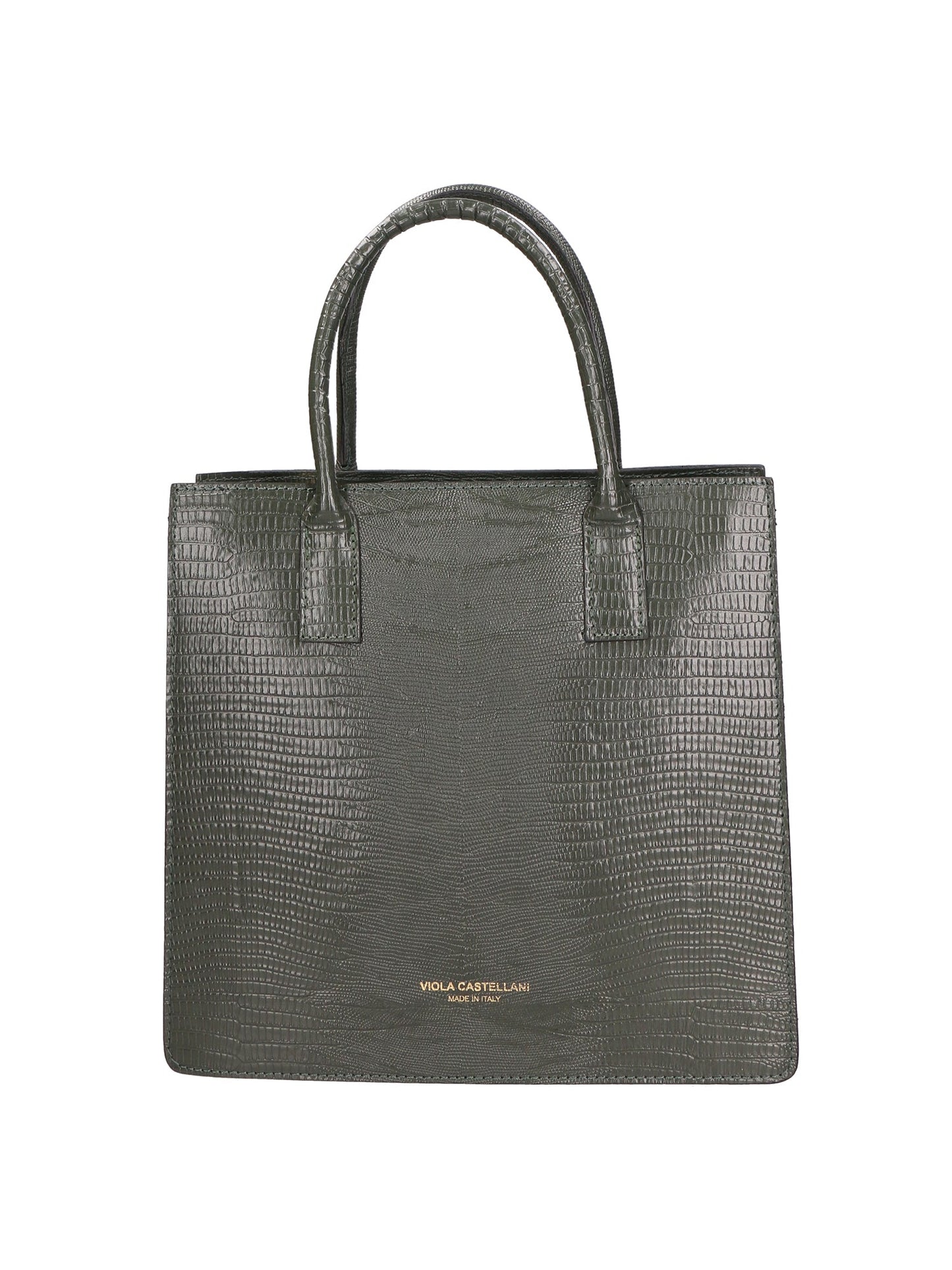 Borsa a mano da donna In Vera pelle | viola castellani | GLX22468W23FBG-LU14_VERDE_SCURO