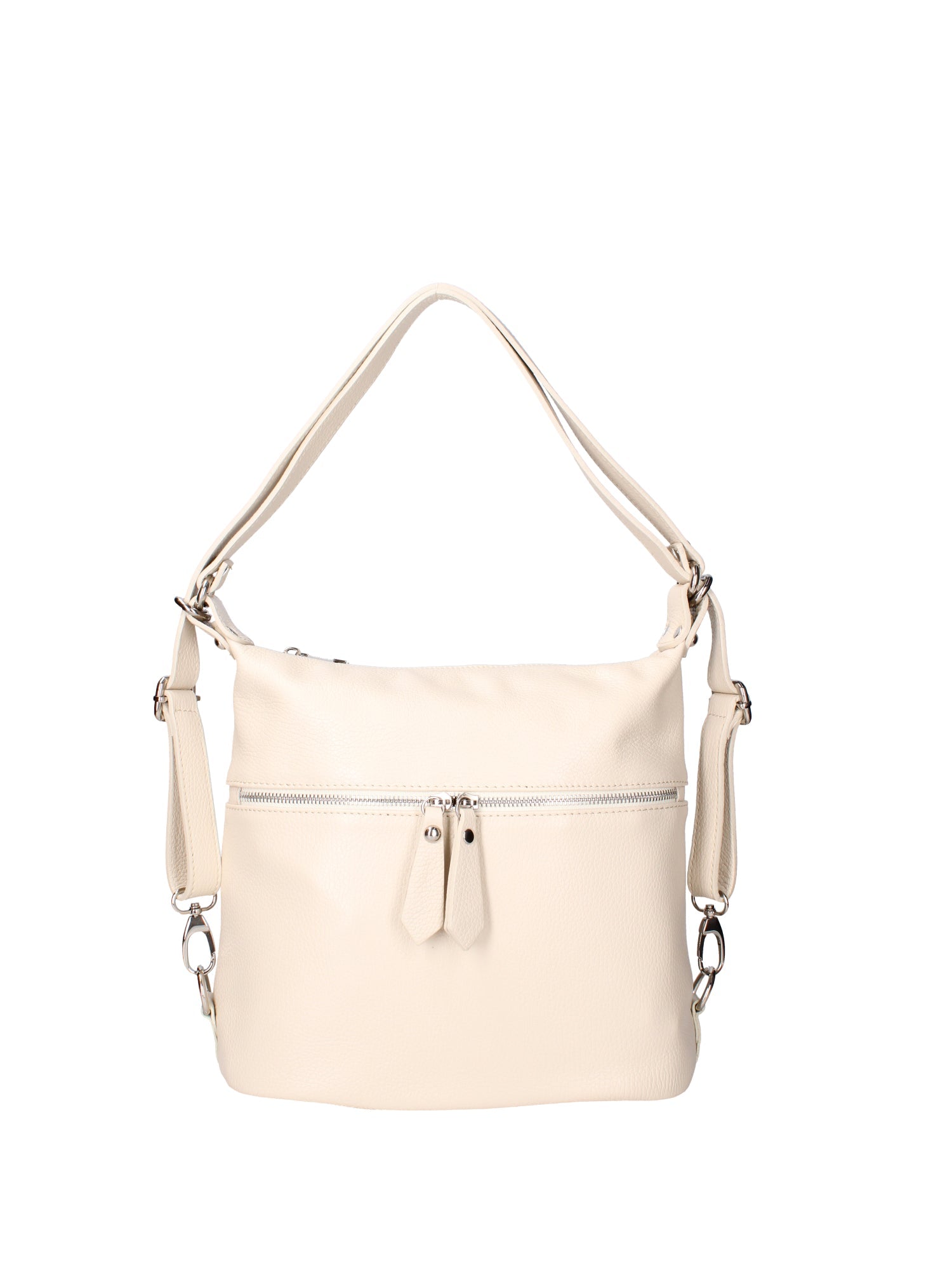 Borsa a spalla convertibile in zaino da donna In Vera pelle | Viola Castellani | VC220713623FBG-D37_LATTE