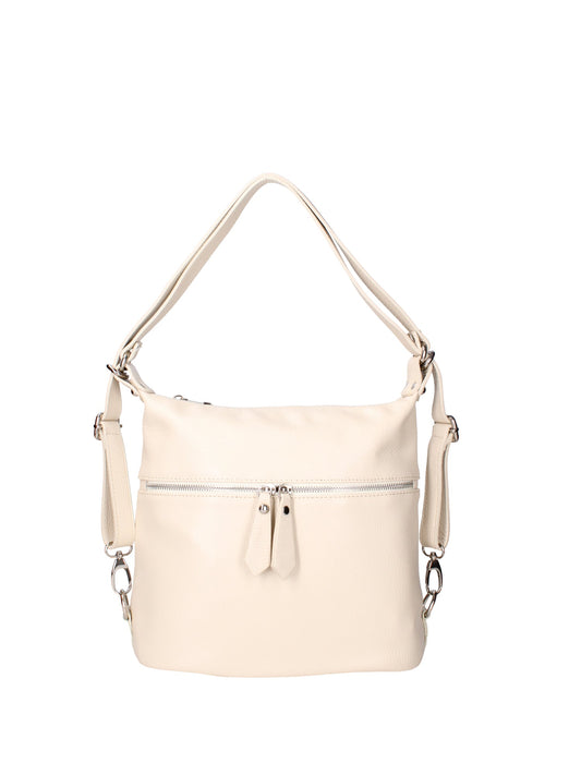 Borsa a spalla convertibile in zaino da donna In Vera pelle | Viola Castellani | VC220713623FBG-D37_LATTE
