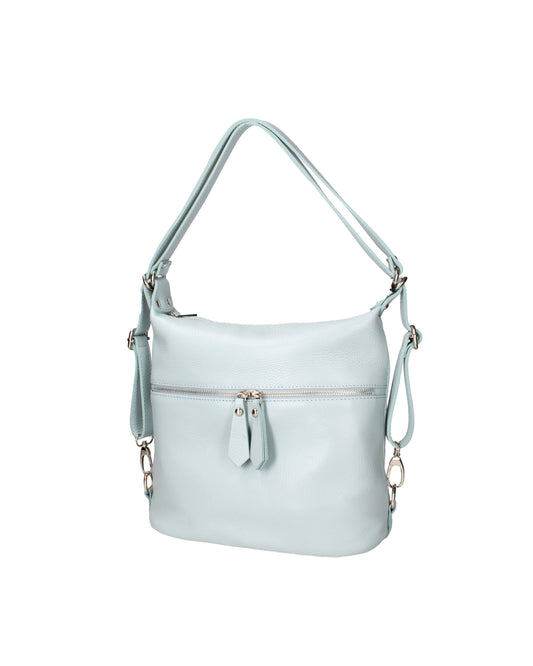 Bianca Borsa a spalla convertibile in zaino da donna In Vera pelle