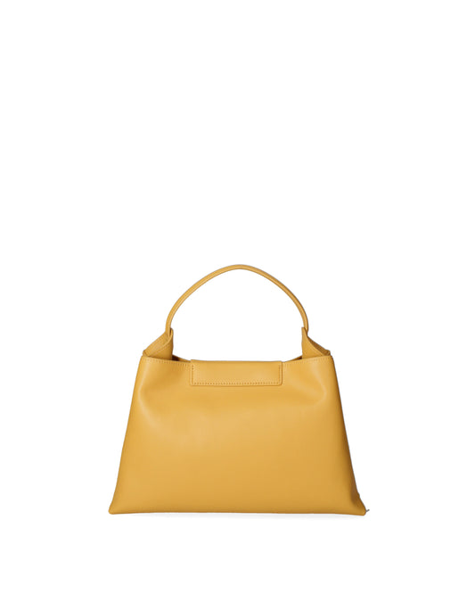 Borsa a mano da donna 100% recycled leather | Viola Castellani | VC220722723FBG-Light_yellow
