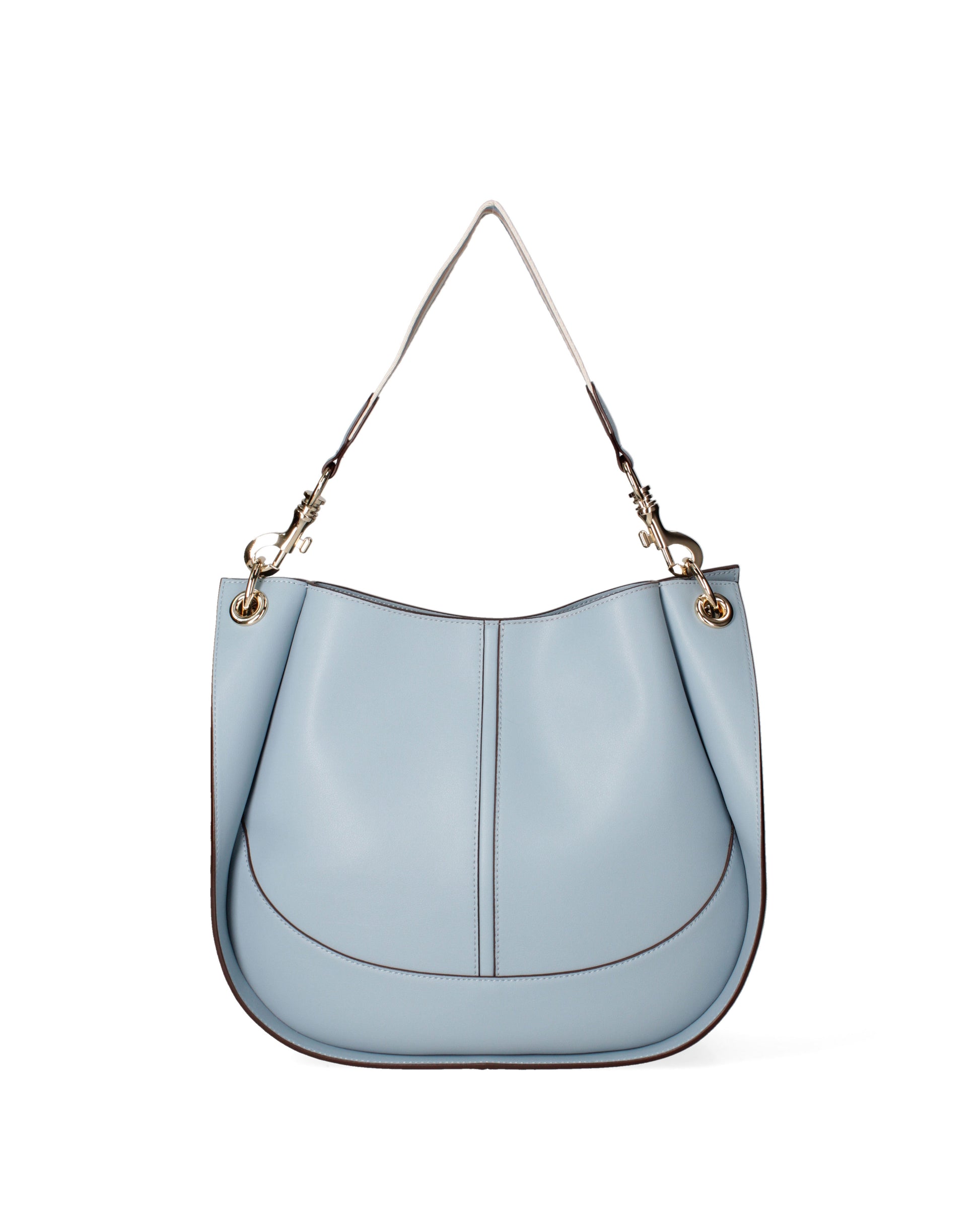 Borsa a spalla da donna 100% recycled leather | Viola Castellani | VC220722423FBG-Cielo