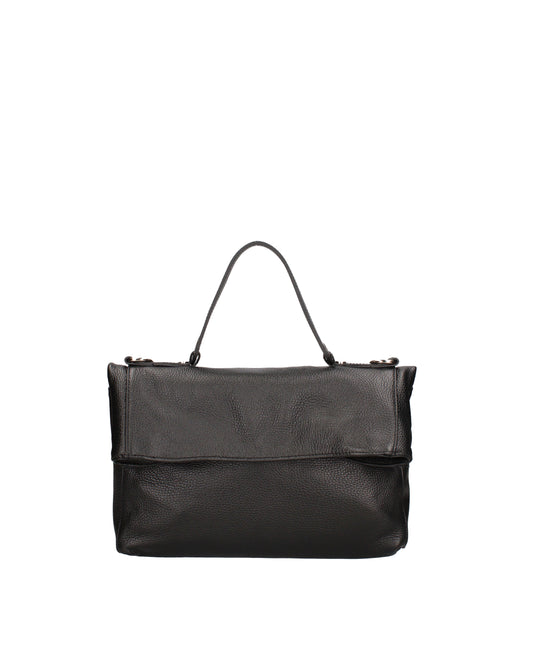 Borsa a spalla convertibile in zaino da donna In Vera pelle | Viola Castellani | VC220715923FBG-D28_NERO