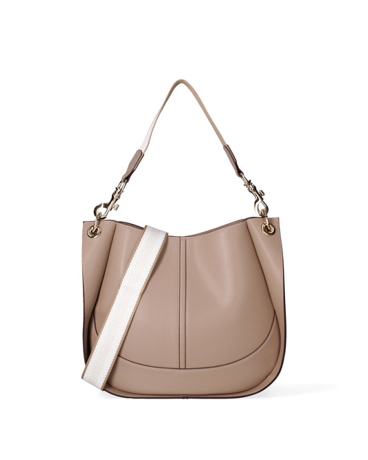 Borsa a spalla da donna 100% recycled leather