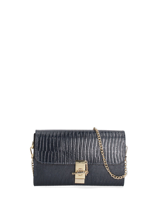Borsa a tracolla da donna In Vera pelle | Viola Castellani | VC220073423FBG-LU26_BLU_SCURO