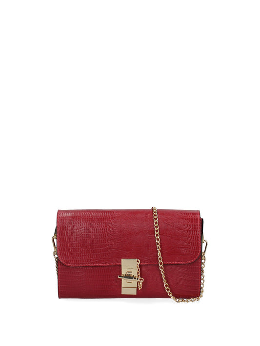 Borsa a tracolla da donna In Vera pelle | Viola Castellani | VC220073423FBG-LU08_ROSSO