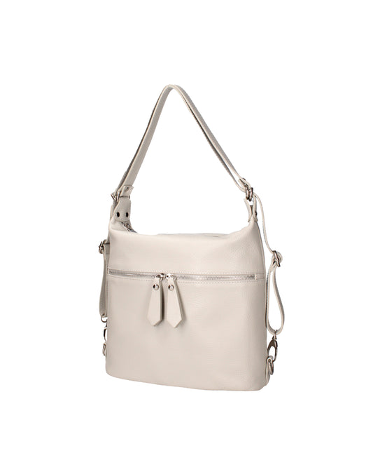 Bianca Borsa a spalla convertibile in zaino da donna In Vera pelle
