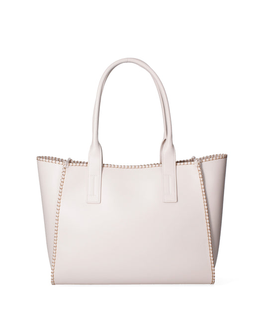 Borsa a spalla da donna 100% recycled leather | Viola Castellani | VC220722523FBG-Latte