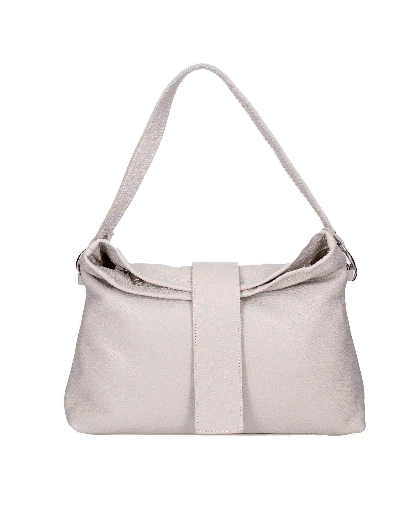 Borsa a spalla da donna In Vera pelle | Viola Castellani | VC220715823FBG-D86_GRIGIO_PERLA
