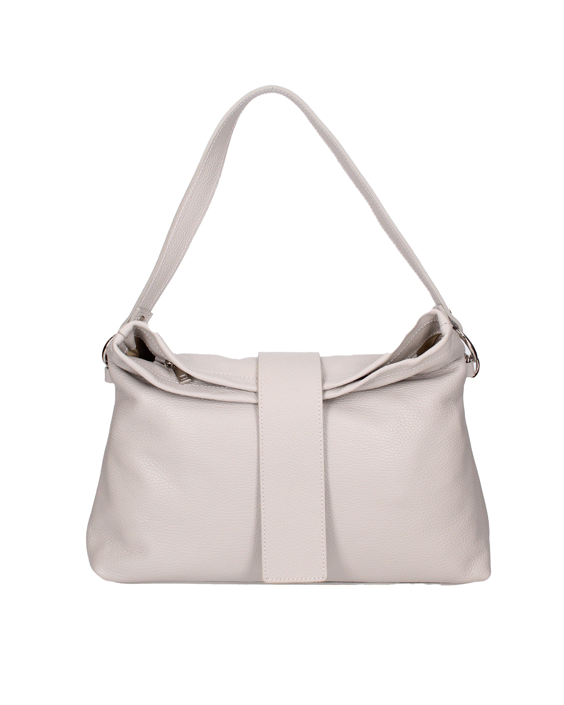 Borsa a spalla da donna In Vera pelle | Viola Castellani | VC220715823FBG-D86_GRIGIO_PERLA