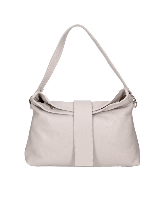 Borsa a spalla da donna In Vera pelle | Viola Castellani | VC220715823FBG-D86_GRIGIO_PERLA
