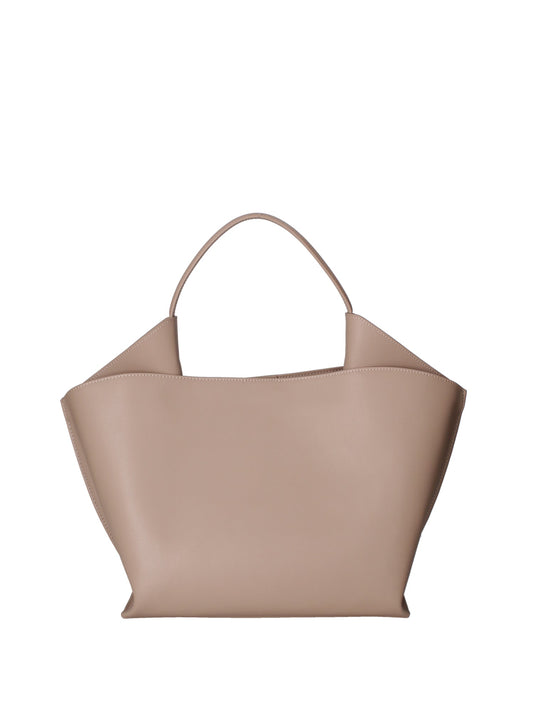 Borsa a mano da donna 100% recycled leather | Viola Castellani | VC220722623FBG-Taupe