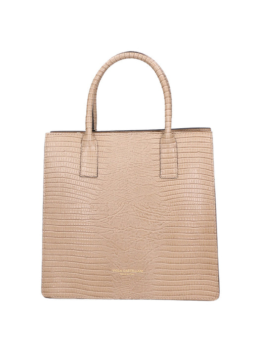 Borsa a mano da donna In Vera pelle | viola castellani | GLX22468W23FBG-LU05_TAUPE_CHIARO