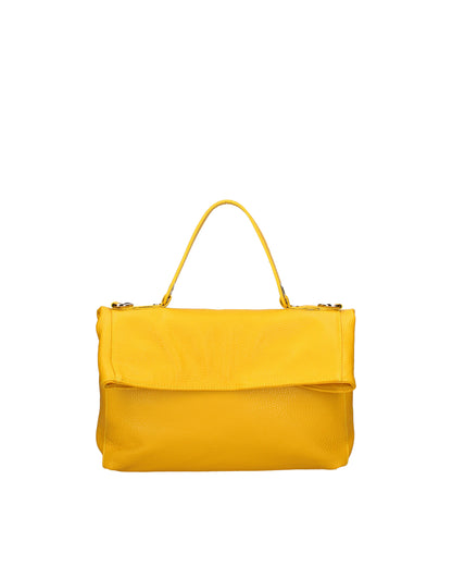 Borsa a spalla convertibile in zaino da donna In Vera pelle | Viola Castellani | VC220715923FBG-D04_GIALLO