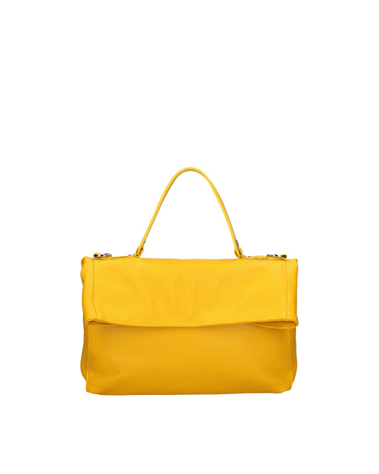 Borsa a spalla convertibile in zaino da donna In Vera pelle | Viola Castellani | VC220715923FBG-D04_GIALLO