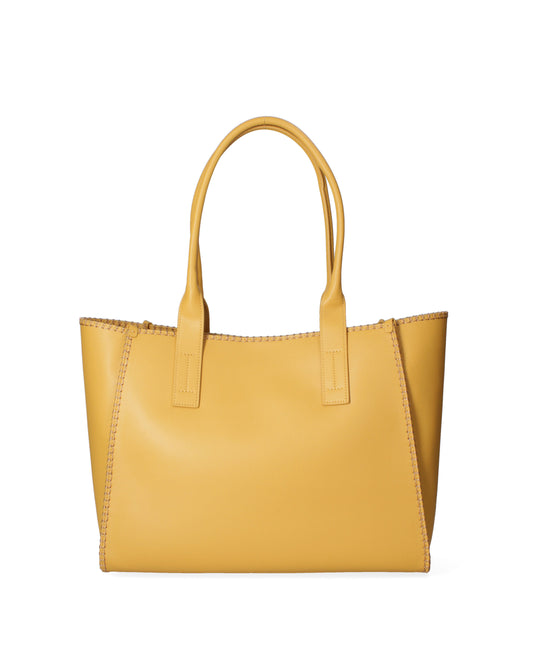 Borsa a spalla da donna 100% recycled leather | Viola Castellani | VC220722523FBG-Light_yellow