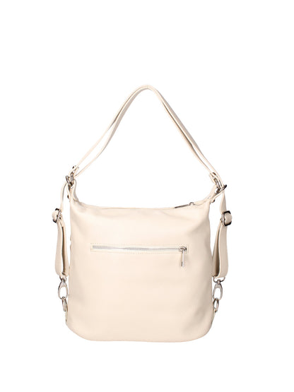 Bianca Borsa a spalla convertibile in zaino da donna In Vera pelle