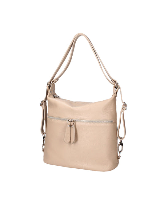 Bianca Borsa a spalla convertibile in zaino da donna In Vera pelle