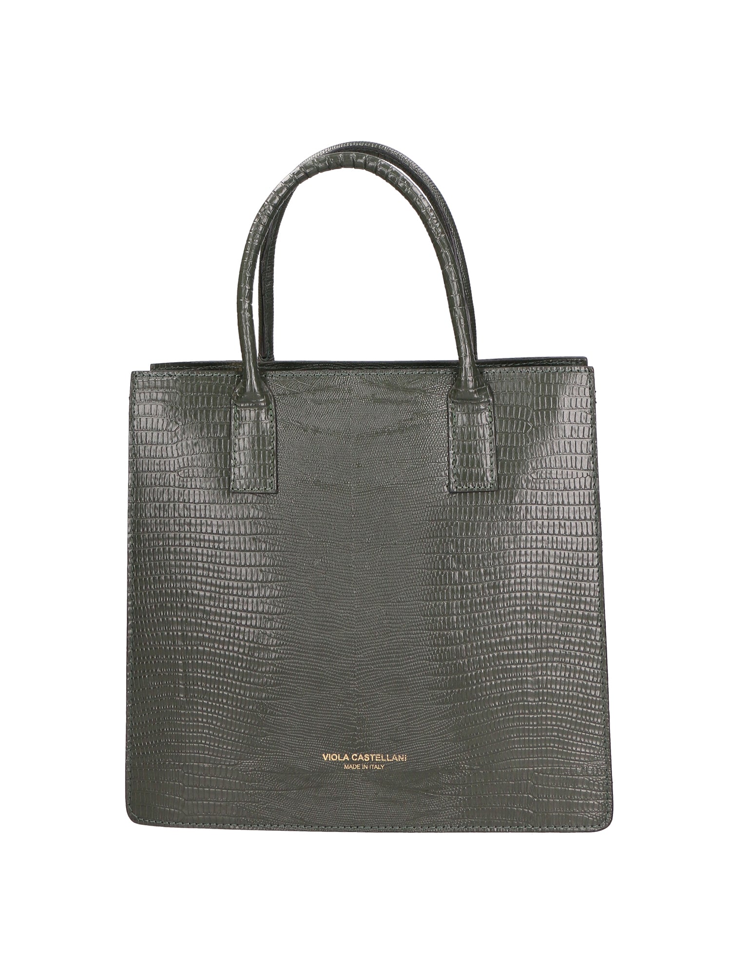 Borsa a mano da donna In Vera pelle | viola castellani | GLX22468W23FBG-LU14_VERDE_SCURO
