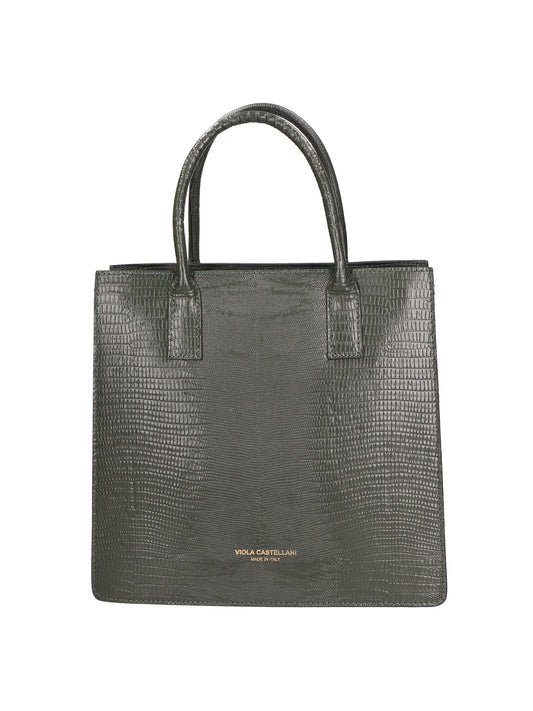 Borsa a mano da donna In Vera pelle | viola castellani | GLX22468W23FBG-LU14_VERDE_SCURO