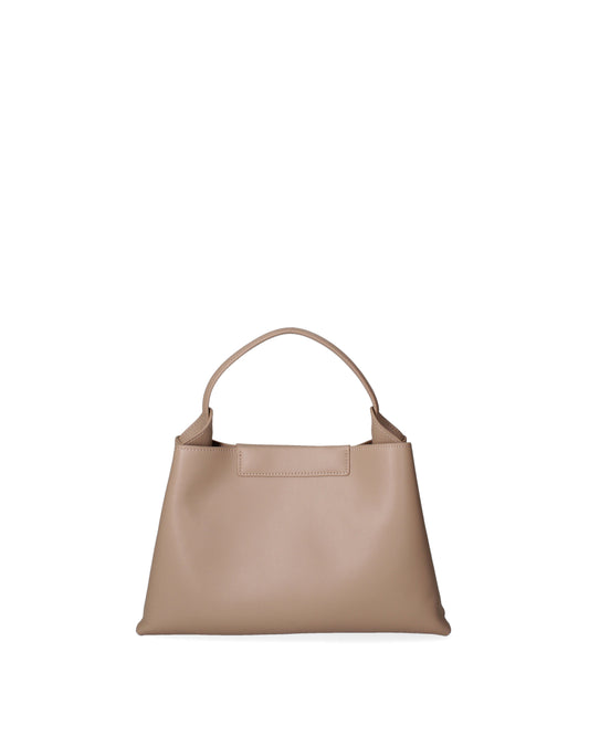 Borsa a mano da donna 100% recycled leather | Viola Castellani | VC220722723FBG-Taupe