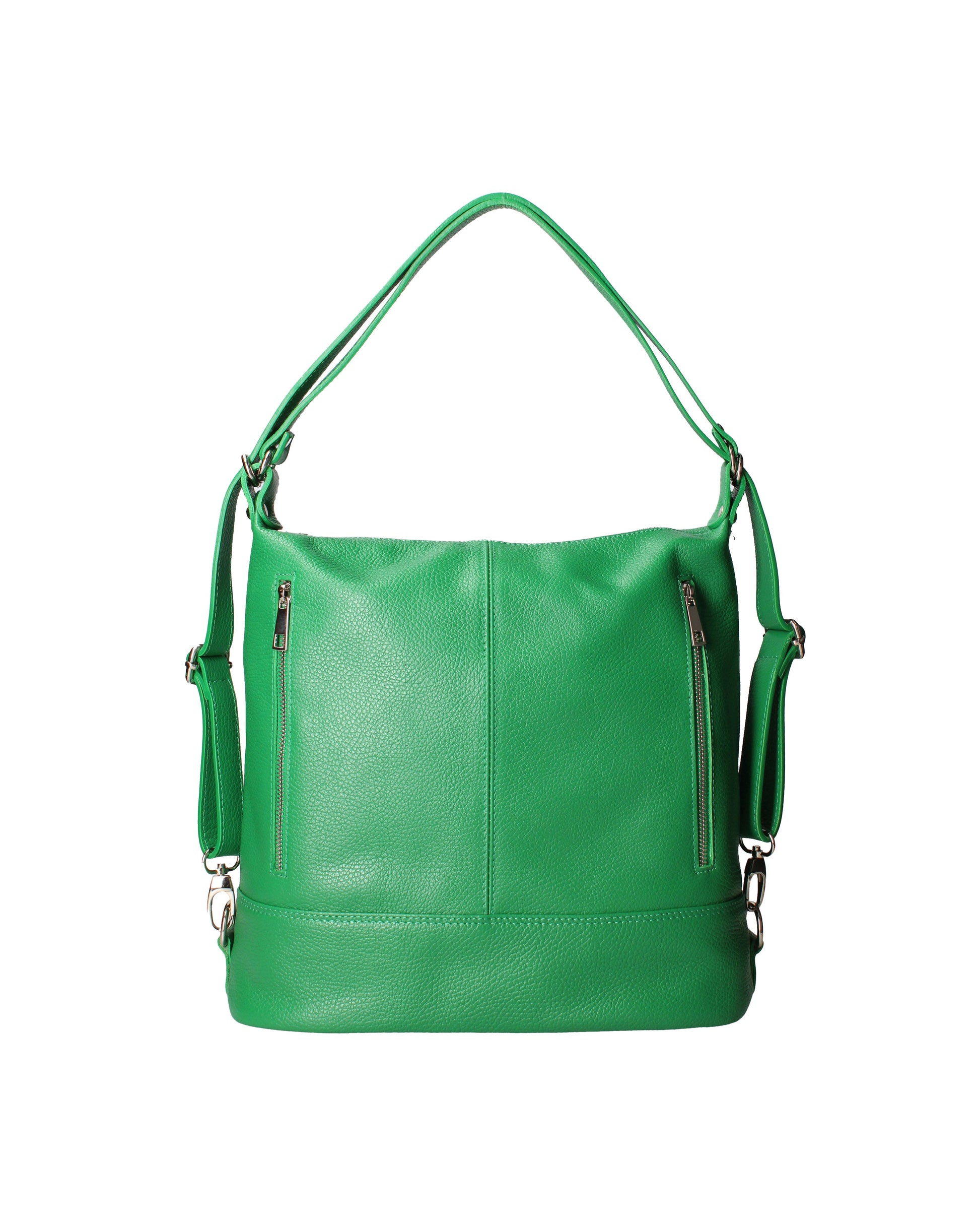 Borsa a spalla convertibile in zaino da donna In Vera pelle | Viola Castellani | VC220713523FBG-D47_VERDE_MELA