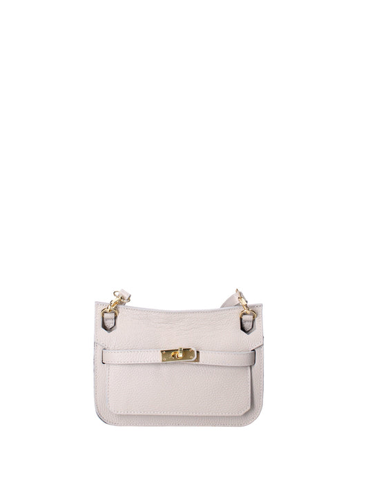 Borsa a tracolla da donna In Vera pelle | Viola Castellani | VC220714523FBG-D86_GRIGIO_PERLA
